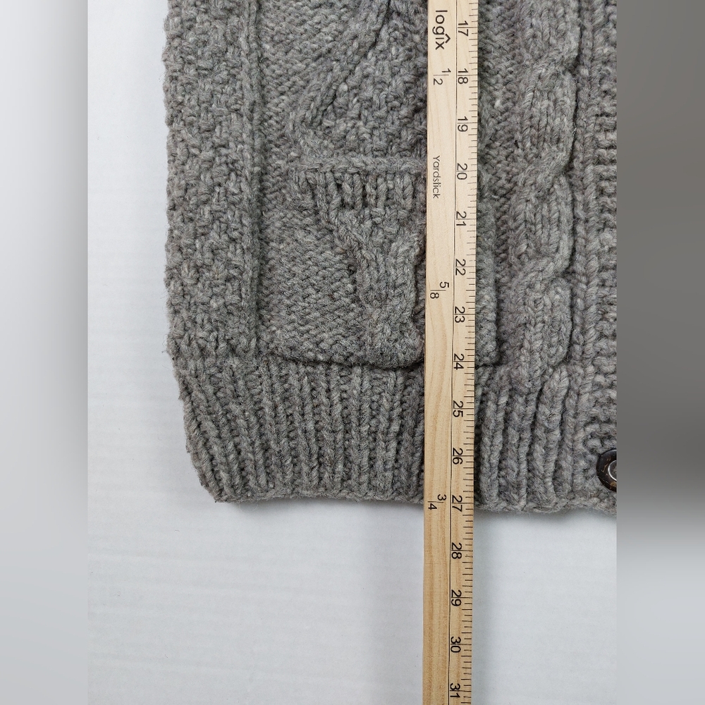 Vtg Sue Dille Designs Sweater Womens Gray Ecuadorian 100% Handspun Wool Button View 6
